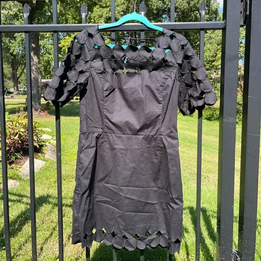Anthropologie Cutwork Mini Shift Dress NWT - Picture 8 of 12